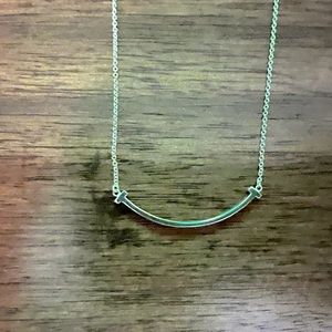 Silver tiffany smile necklace